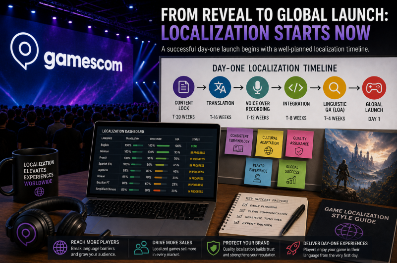 From Booth to Global Launch How Gamescom Reveals Shape Day-One Localization Timelines