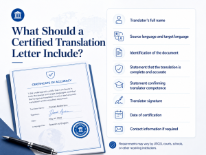 What should a Certified Translation Letter Include
