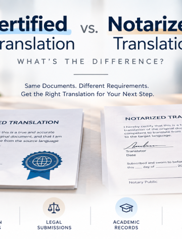 Certified vs Notarized Translation Whats the Difference