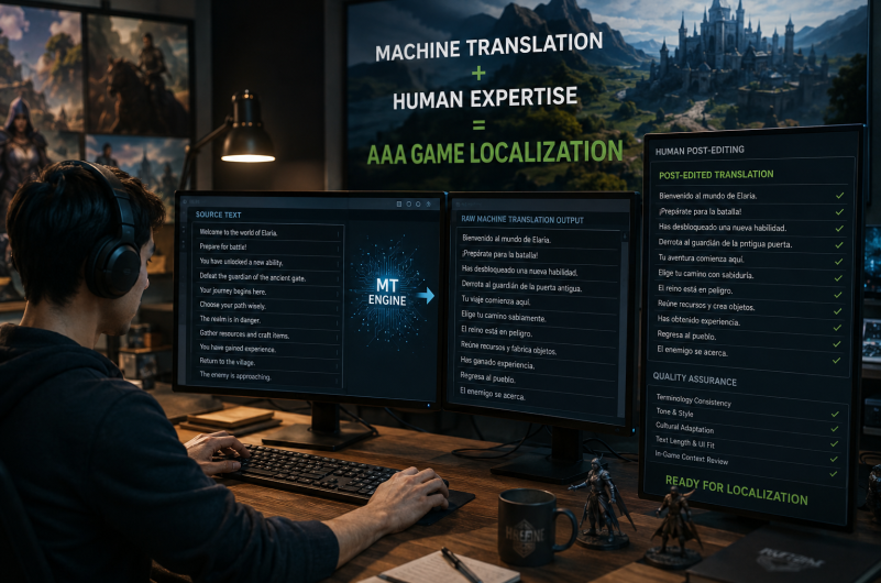 Machine Translation for AAA Games Is MTPE Ready