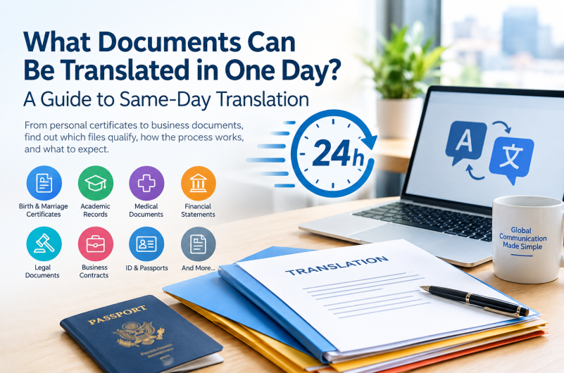 What Documents Can Be Translated in One Day